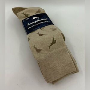 Tommy Bahama Men's Dress Casual Crew Sock 6 Assorted Pairs USA-Grown New NWT